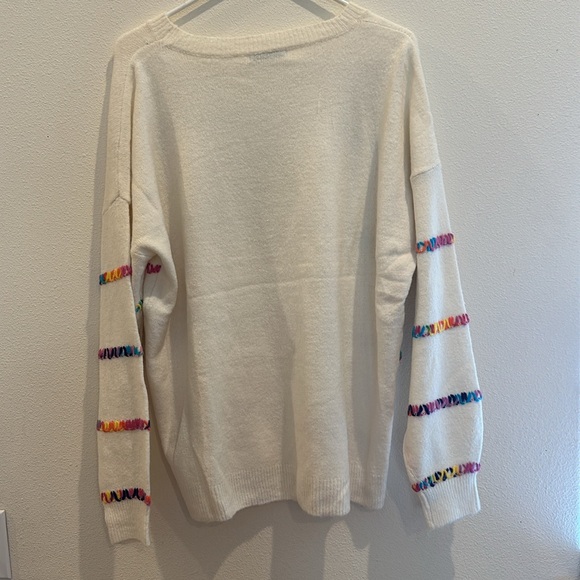 Staccato Always In The Lead White Sweater L - Picture 5 of 7